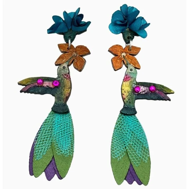 Gourd Earrings_HUmmming BIrd_villagegoods.ca